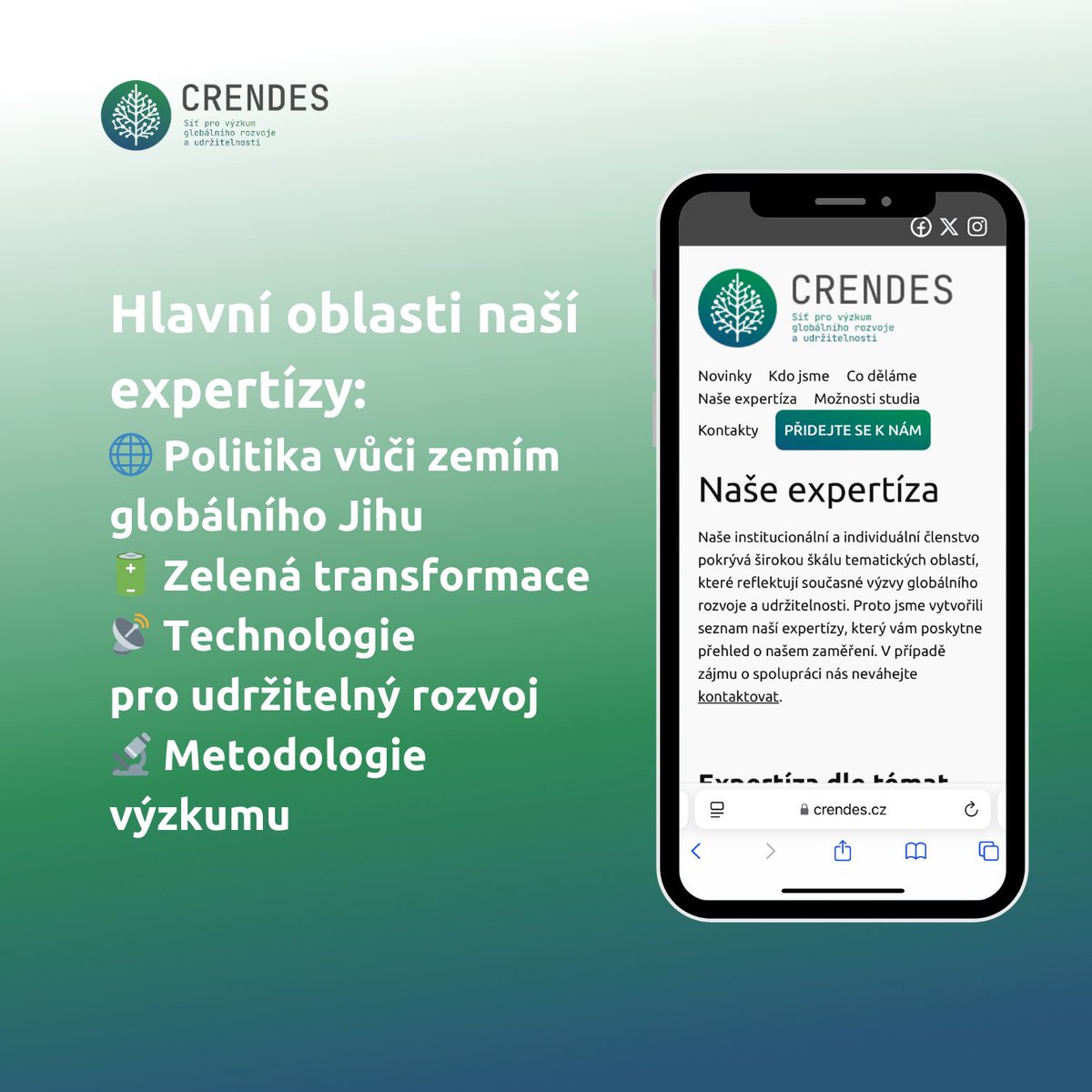 crendes_cz's tweet photo. 🌍 Naše expertíza se zaměřuje na nejaktuálnější výzvy globálního rozvoje a udržitelnosti! 
🌍 Pokrýváme široké spektrum témat - od globálního rozvoje, klimatických změn až po technologické inovace! Seznam naší expertízy najdete na našich webových stránkách https://t.co/KIaKa9Vu1F https://t.co/dUpjwccQvB