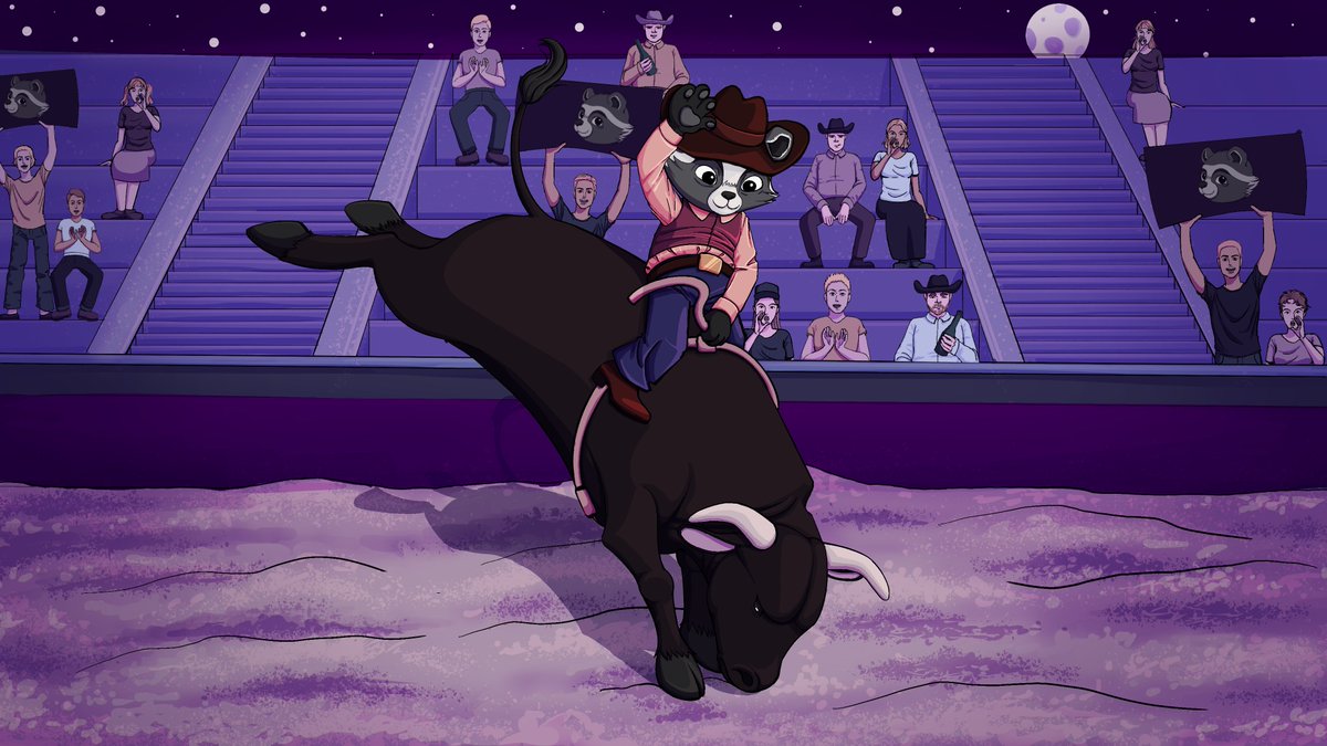 $fred knows how to tame a bull. 

🦝🐂🦝🐂