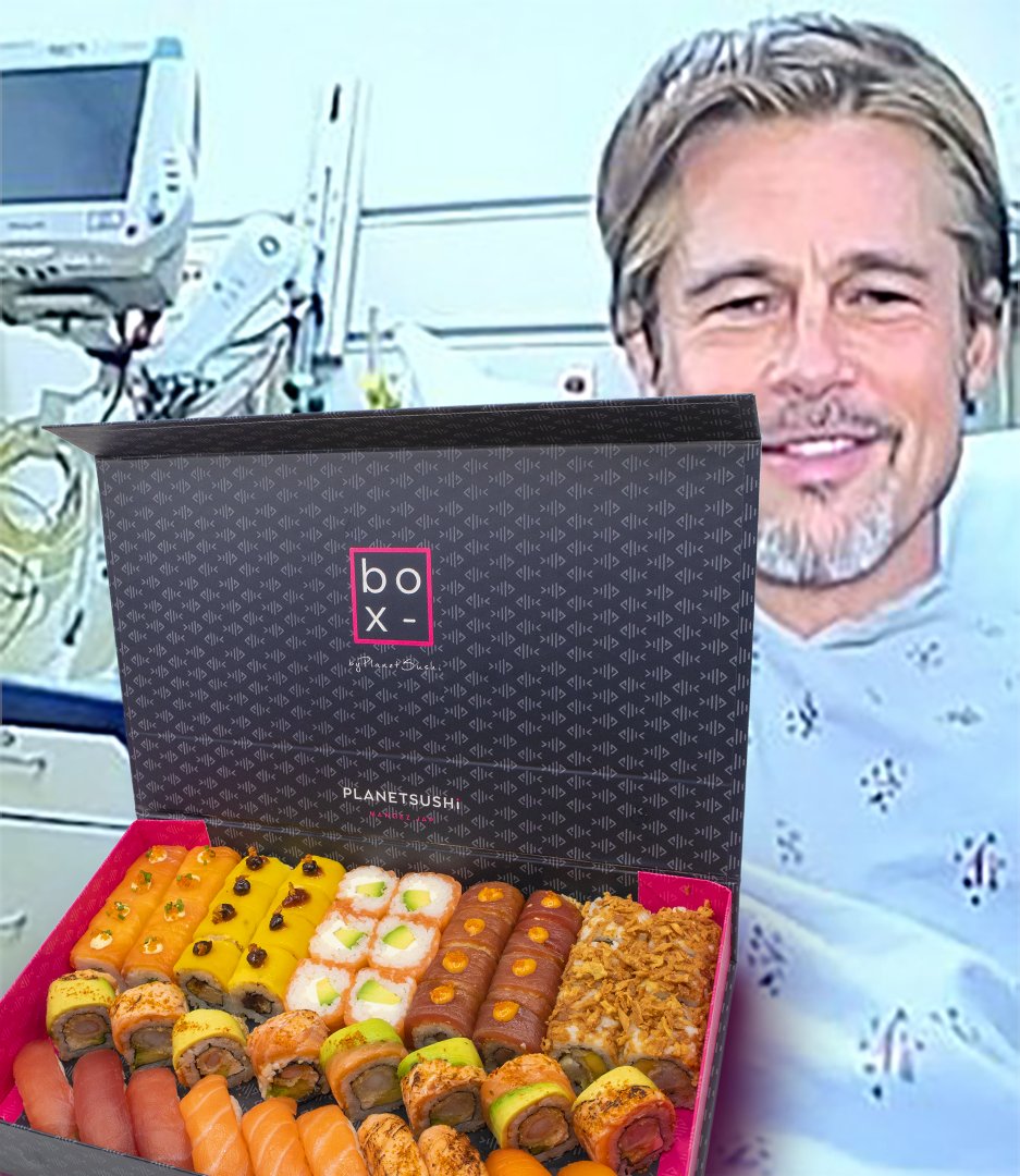 Brad Pitt: "Hmm, très délicious, merci pour les sushis"