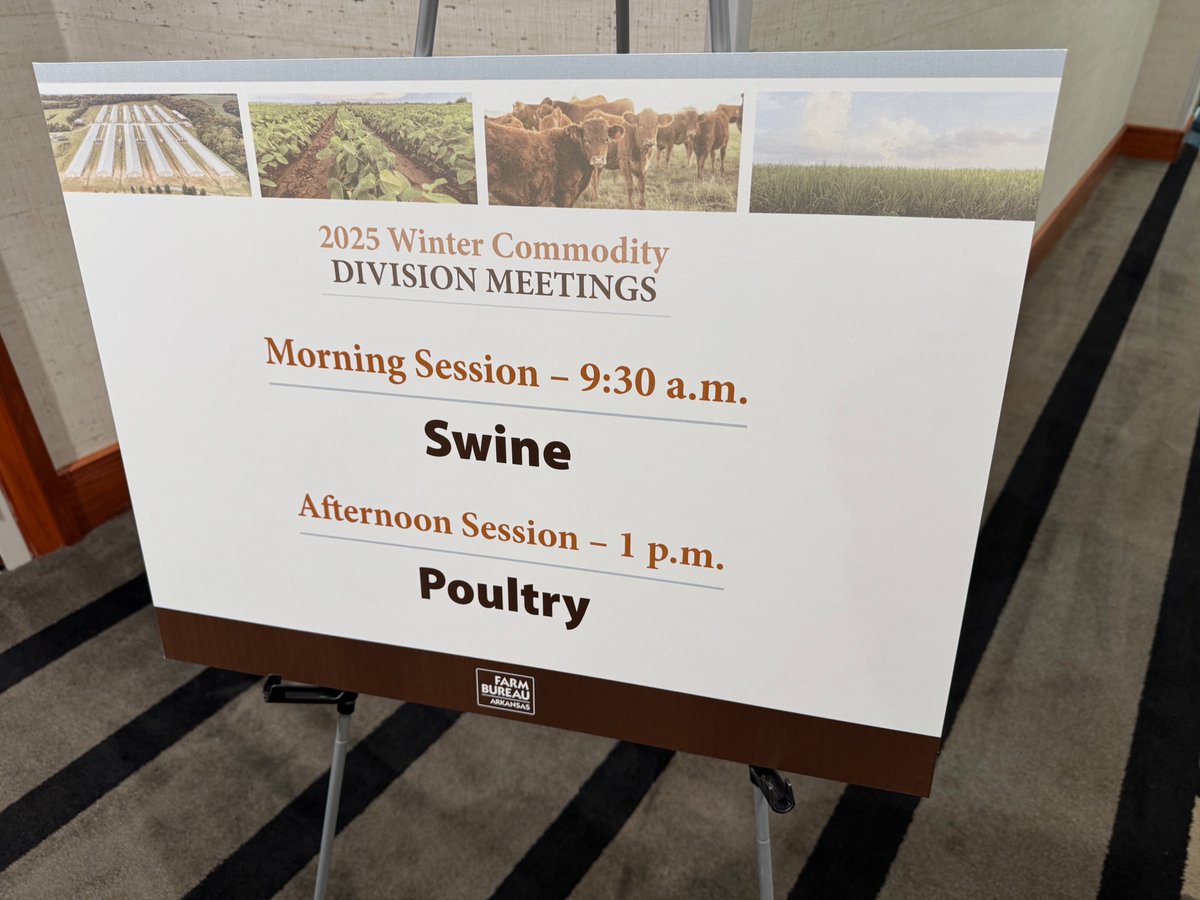 ArFB's tweet photo. Our Winter Commodity Meetings are happening in Little Rock where members and leaders will spend the day discussing challenges farmers and ranchers are facing as well as policy regarding everything from beef to soybeans, cotton, swine and more. #ArkAg https://t.co/xM1mIHSgc4