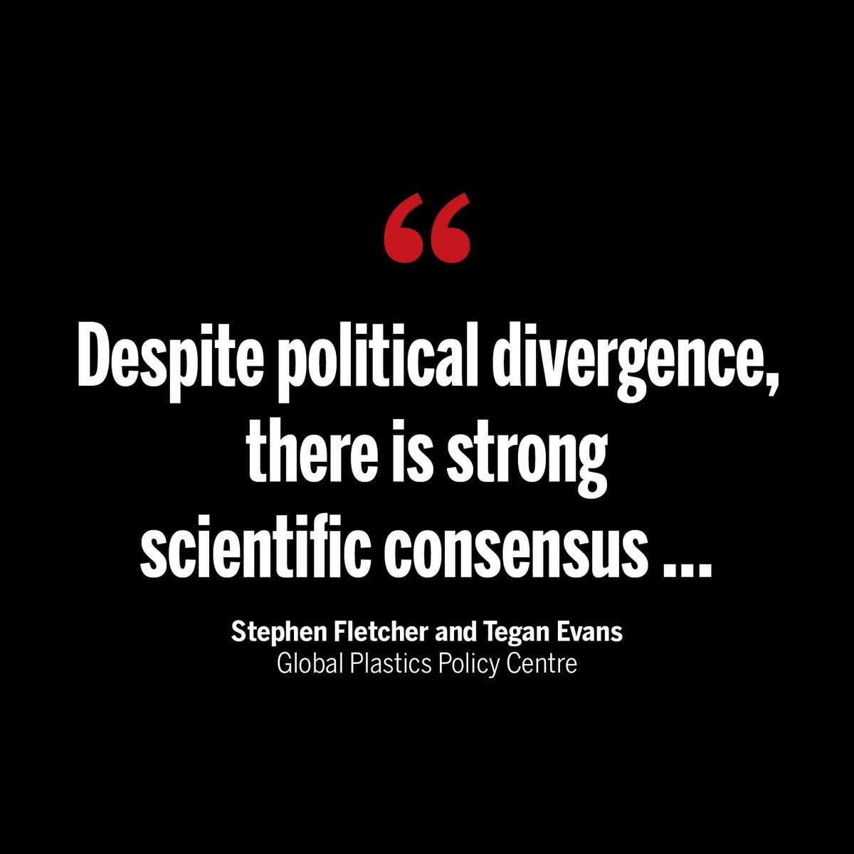 "Despite political divergence, there is strong scientific consensus that effectively tackling plastic pollution requires coordinated interventions across the entire plastics life cycle," write Stephen Fletcher and Tegan Evans in a new #ScienceEditorial. scim.ag/3PwQ4NG