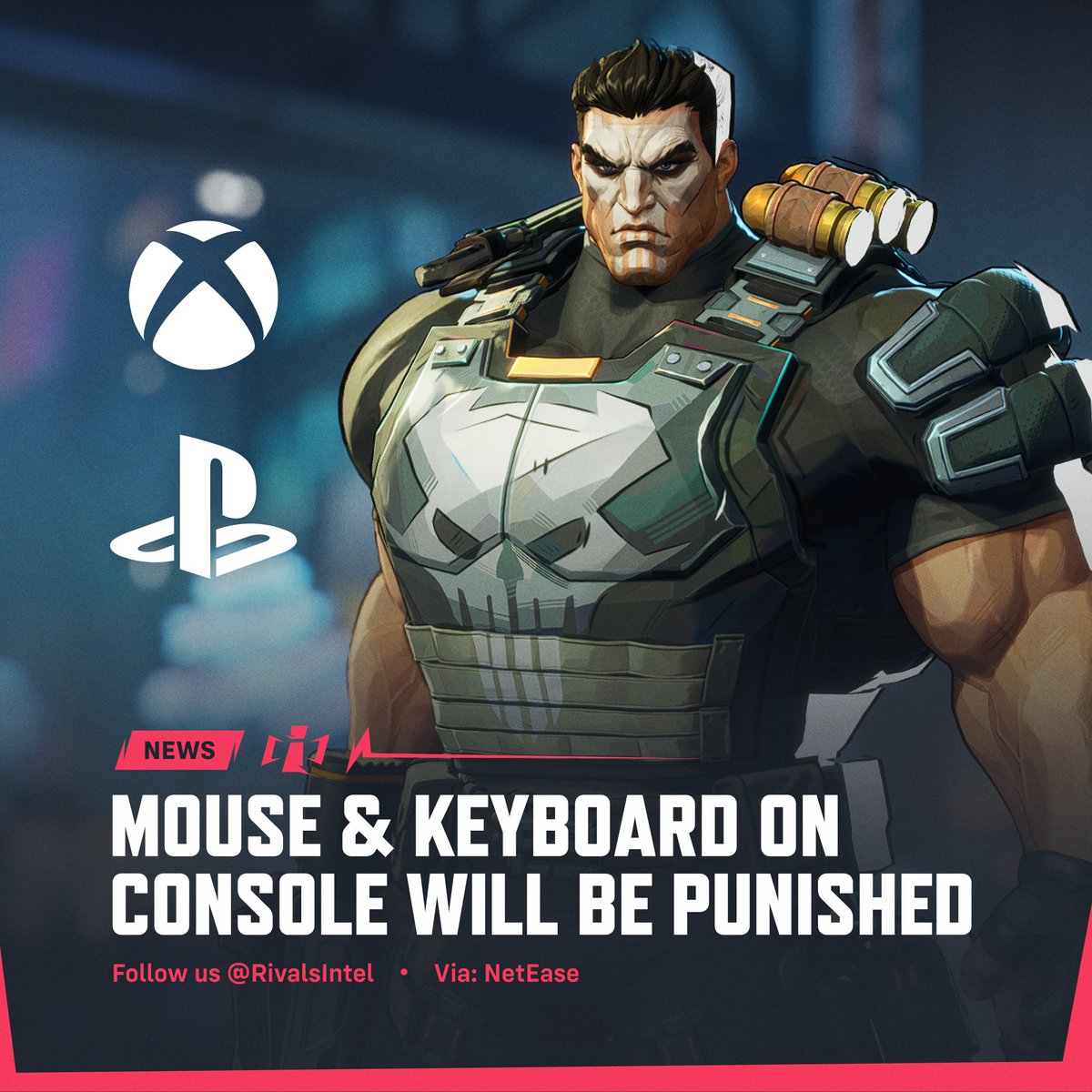 Mouse &amp; Keyboard on console is a bannable offense in #MarvelRivals 🎮

NetEase has confirmed that "Ximmers" may face penalties, including temporary or permanent account bans, leaderboard removal, or other disciplinary actions.