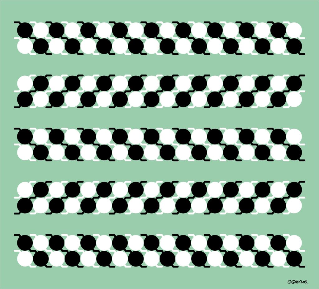 gsarcone's tweet image. The Science Behind Optical Art
Simple geometric patterns can create strong visual distortions, making parallel lines seem to converge or diverge (click to enlarge). Explore the illusions: giannisarcone.com/wp/when-optica…
#OpticalArt #VisualPerception #Illusions #OpArt #ArtAndScience