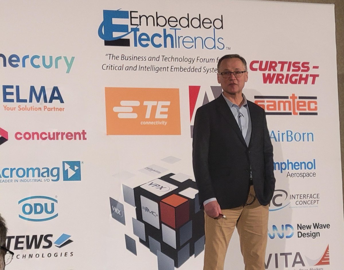 military_cots's tweet image. Ivan Straznicky, @CurtissWrightDS CTO, tells the #EmbeddedTechTrends #ETT crowd about &quot;The Digital Engineering (R)evolution: Model-Based Engineering (MBE) and Next-Generation #Rugged #Embedded Systems Design&quot;
#MOSA @VitaTechnology #ETT2025 #AI #ML