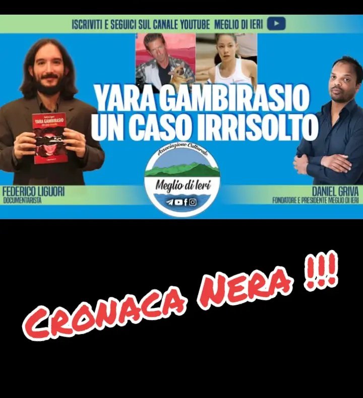 arzanicola's tweet photo. ๐๐#DIRETTA_LIVE INIZIATA ORA ๐๐
โ๏ธMARTEDI 14 GENNAIO 2025
#COLLEGATEVI DA QUI :
https://t.co/VcO9LGEZku
- #YARA_GAMBIRASIO UN CASO IRRISOLTO
- In diretta con #Federico_Liguori, #documentarista
#megliodiieri #cronaca_nera #criminologia #crimini #condividi #seguici https://t.co/800FlCdhQt