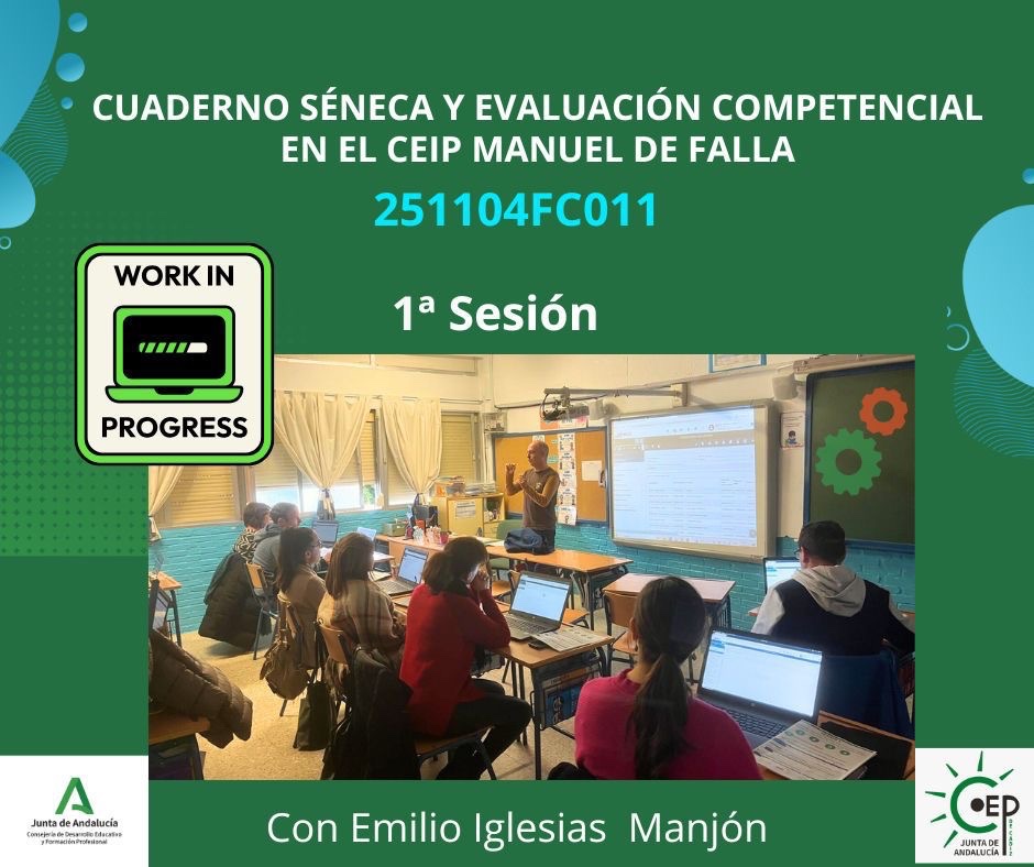 Dos autoformaciones que inician sus sesiones de
asesoramiento externo esta tarde: <a href="/losbateles/">CEIP Los Bateles</a> #cdd #ia con David Romero y @ceipmanueldefalla #iSeneca #evaluacion con Emilio Iglesias. <a href="/DG_IFP/">DG de Innovación y Formación del Profesorado</a> <a href="/EducaAnd/">Consejería Desarrollo Educativo y FP</a>