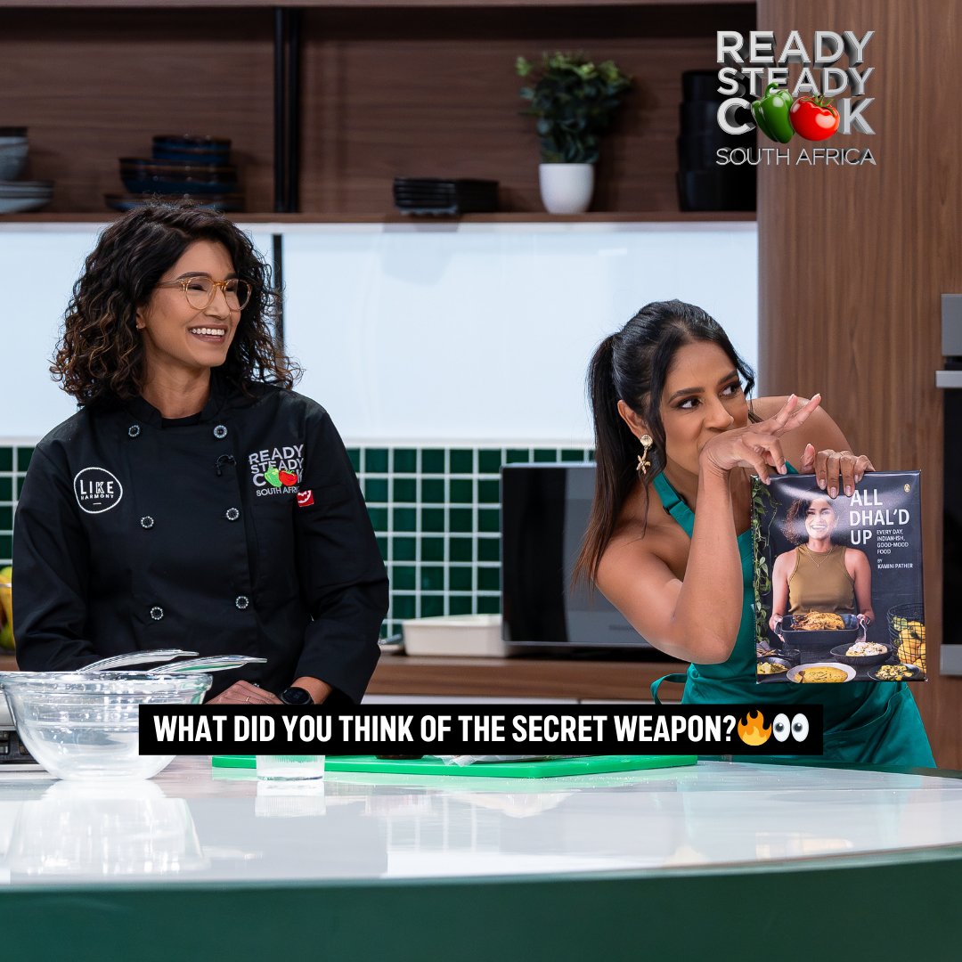 ReadySteadySA's tweet photo. When the vibes are as good as the food: 🔥! Kim Jones brought the energy last night, but did her plate take the crown? 

While you’re here: what is your secret ingredient? Comment below! 👇😉 #ReadySteadyCookSA https://t.co/qqhvtOgCK4