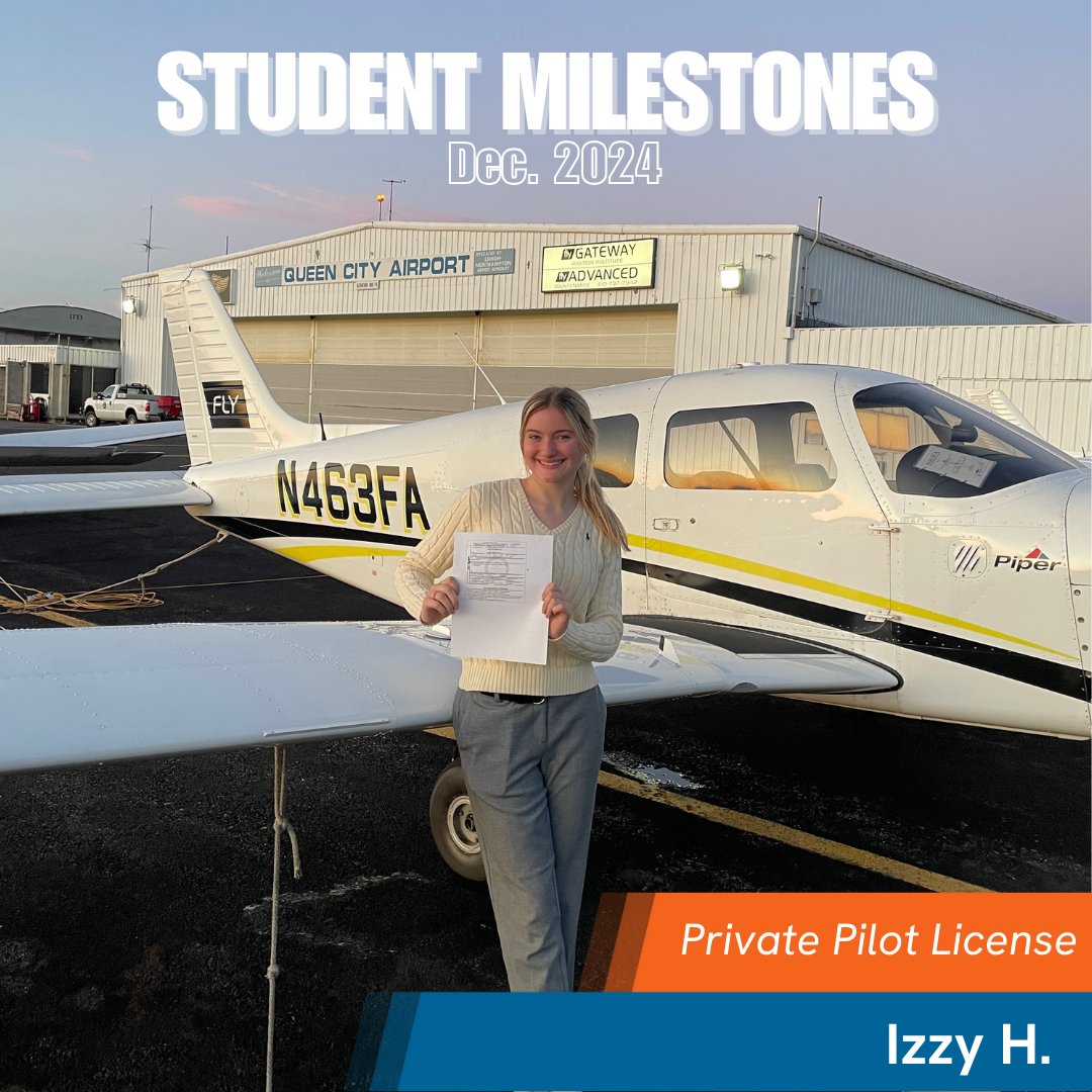 fly_gateway's tweet photo. We are so proud of our student's milestones before the new year!
We’re Flygateway Aviation Institute. DM us about enrollment.✈️ #flygateway #flightschool #aviation #avgeek #aviationphotography #aviationlovers #aircraft #airport #generalaviation #pilot #pilotlife #pilotstuff https://t.co/9wRKa37pfS