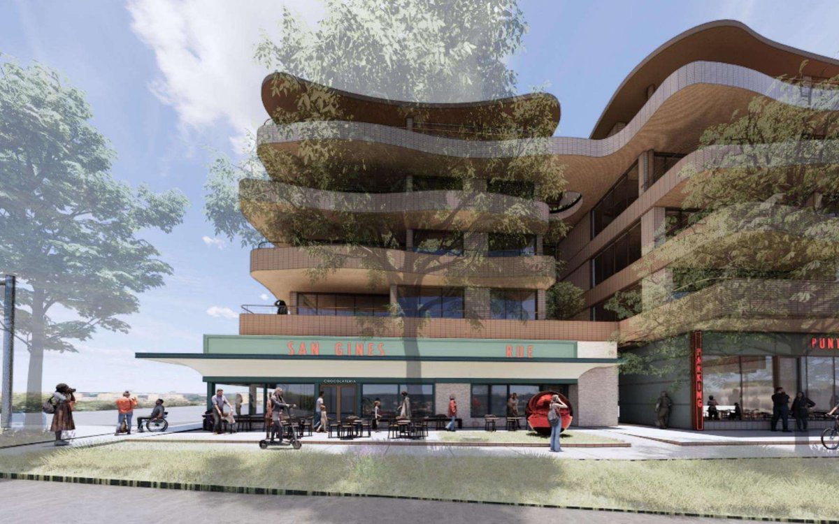 TheATX1's tweet photo. The Historic Landmark Commission approved a partial Demo at last week's meeting that was needed for a five-story mixed use project in the 1100 block of West Lynn.  There are also two below grade parking levels.  The name of the project is 1111 West Lynn. https://t.co/KDjj4ddVOO