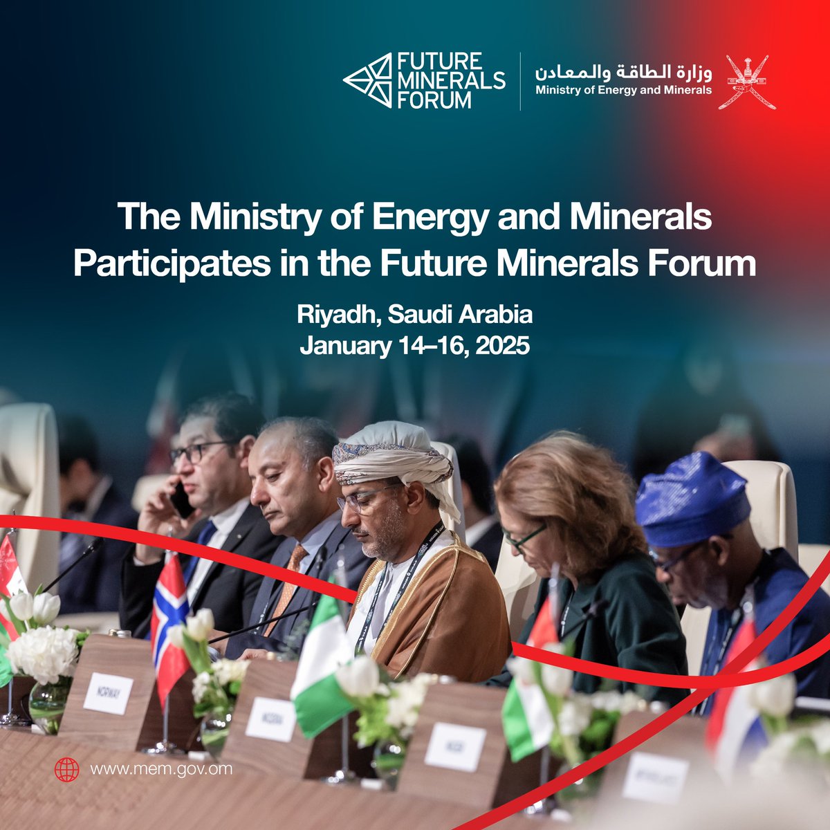 memgovom's tweet image. H.E. Mohsin bin Hamad Al Hadhrami, Undersecretary of the Ministry of Energy and Minerals, highlighted Oman’s rich mineral resources and its potential as a global investment destination at the International Mining Conference 2025 in Riyadh, KSA
#InvestOMAN #FutureOfMining