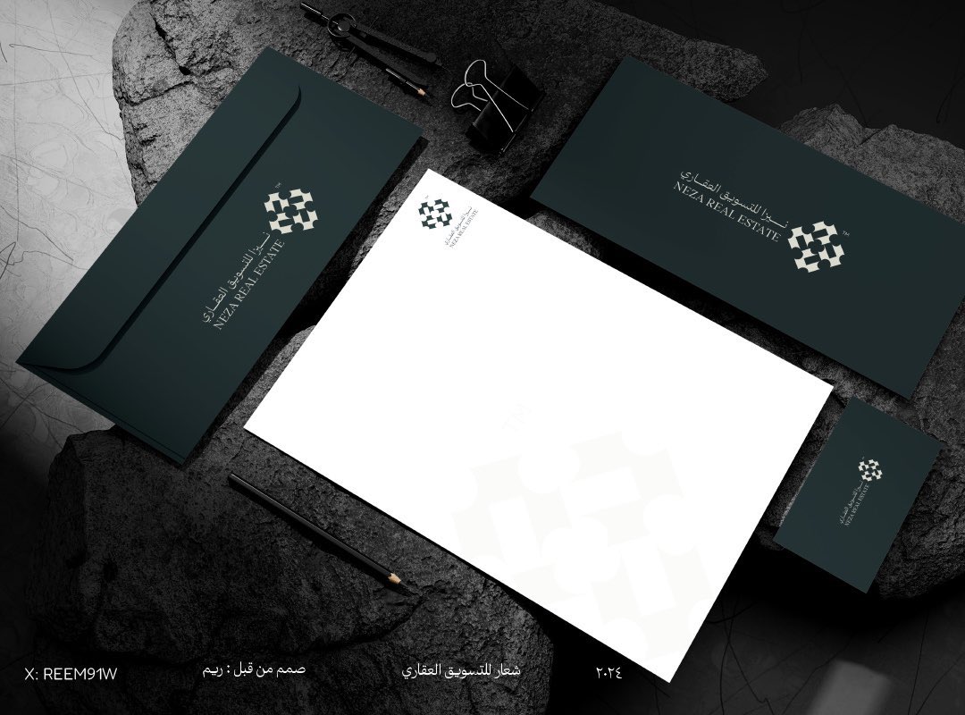 Reem91w's tweet photo. من اعمالي : 
تصميم هوية بصرية لـ نيزا للتسويق العقاري 

 #تجمع_فنانيين12 https://t.co/SUOmbrjT7r