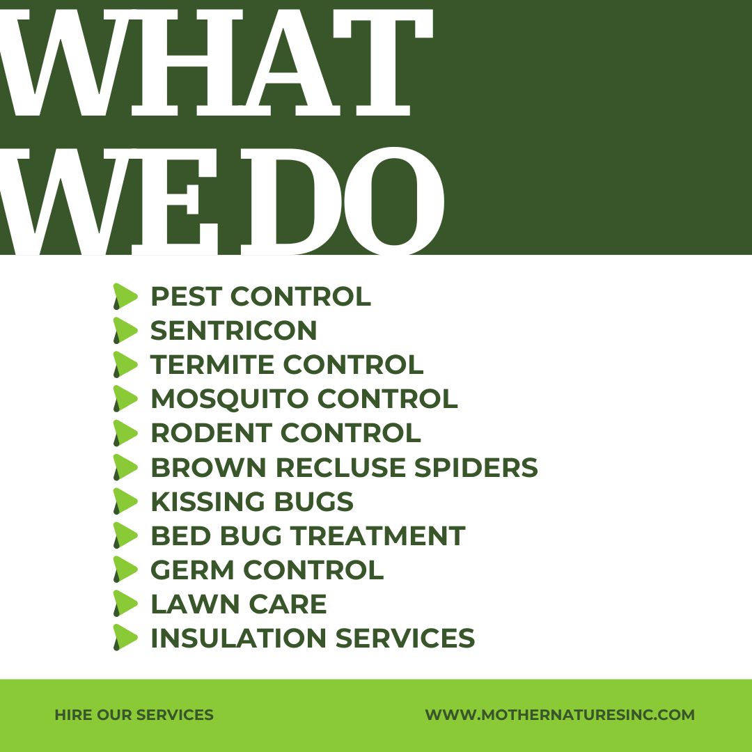 MotherPestOK's tweet image. What’s the secret to a pest-free, happy home? Over 40 years of experience and unbeatable service! Mother Nature’s Pest &amp;amp; Lawn has been helping Oklahoma families reclaim their spaces for decades. Trust the pros—contact us today! 

#MotherNatures #PestControl #OklahomaPestControl