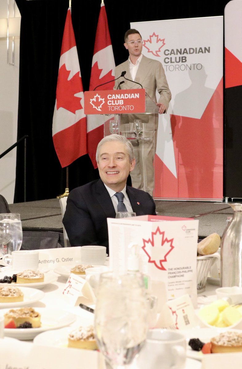⁦<a href="/CdnClubTO/">Canadian Club Toronto</a>⁩ with ⁦<a href="/FP_Champagne/">François-Philippe Champagne (FPC) 🇨🇦</a>⁩ in conversation with ⁦<a href="/AmandaLang/">Amanda Lang</a>⁩