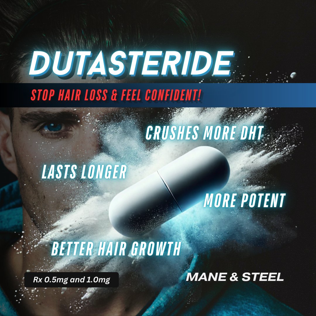 maneandsteel's tweet photo. Dutasteride for Hair Loss: The Science & Evidence 🔬

Let’s set the record straight with evidence-based facts. 

1. Testosterone and DHT Levels
Dutasteride reduces dihydrotestosterone (DHT) by 90-95% while slightly increasing testosterone levels within normal physiological ranges. Studies confirm this in men with benign prostatic hyperplasia (BPH) (Rittmaster et al., 2008).

2. No Feminizing Effects
Clinical trials show no significant estrogen increase or feminizing effects. Testosterone remains the dominant androgen with no estrogenic side effects (Alonso et al., 2015).

3. Muscle and Sexual Function
Contrary to myths, Dutasteride doesn’t impair testosterone’s anabolic effects. It’s shown to maintain muscle strength and sexual function even with testosterone replacement therapy (TRT) (Page et al., 2011).

4. Reversible Effects
Mild effects on fertility, like reduced sperm motility or semen volume, are reversible upon discontinuation (Amory et al., 2007).

5. Optimized Androgen Effects
Combining dutasteride with testosterone therapy can enhance androgenic benefits while sparing the prostate from overstimulation (Clark et al., 2004).

Check it out:
Dutasteride is a targeted solution for excessive DHT, effectively treating conditions like BPH and androgenic alopecia without undermining testosterone levels.

Want to know how Dutasteride can work for you? Let’s talk.
👉 https://t.co/PXHXF1Kg8X