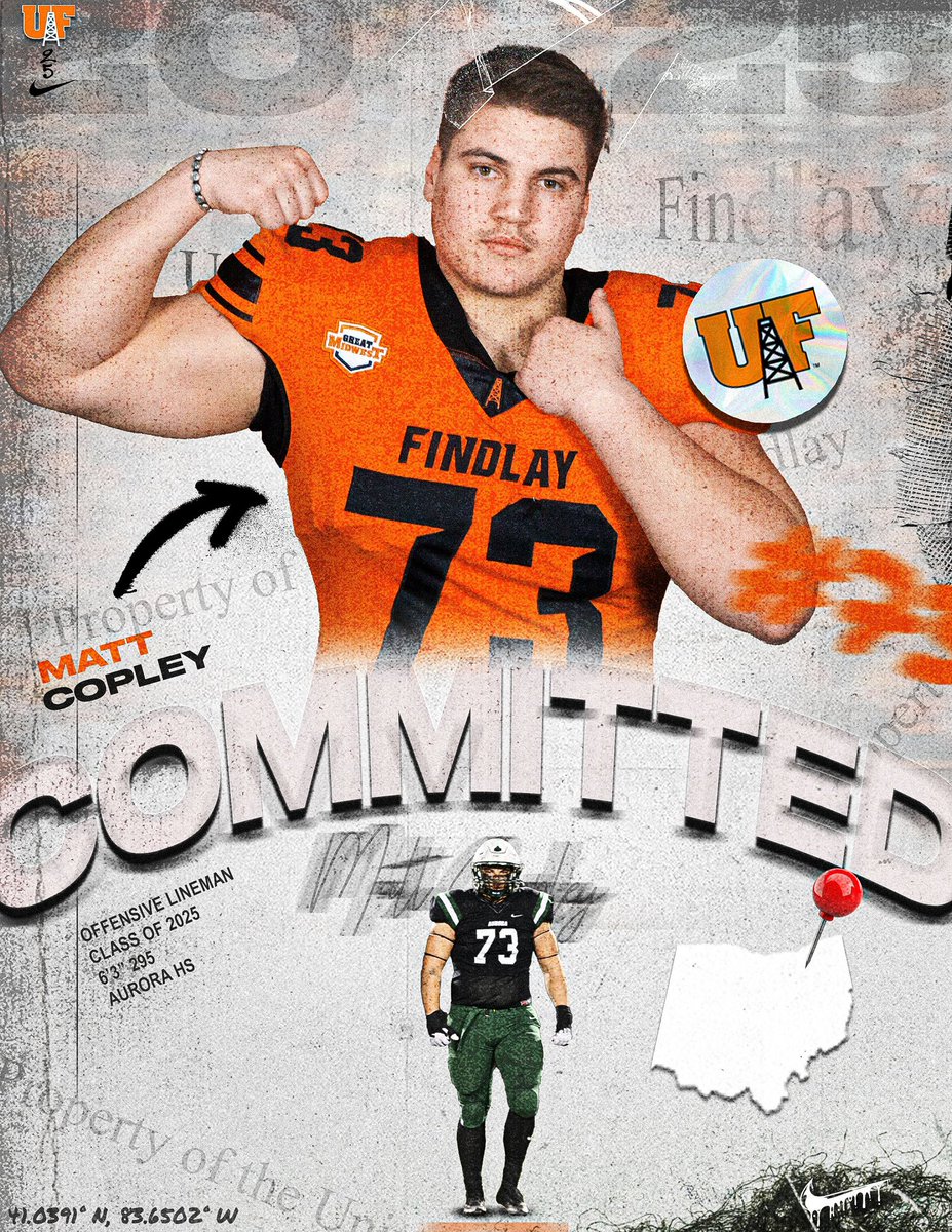 Matthew Copley (@matthewcopley10) on Twitter photo I am blessed to announce my commitment to the University of Findlay. Thank you to all of my coaches, family, teammates, and friends who have helped me along the way.
<a href="/KyleOhradzansky/">Kyle Ohradzansky</a>
<a href="/KoryAllen/">Kory Allen</a>
<a href="/Heffelfinger49/">Tom Heffelfinger</a>
<a href="/UFOilersFB/">UF Football</a>
<a href="/GreenmenFB/">Greenmen Football</a> I am blessed to announce my commitment to the University of Findlay. Thank you to all of my coaches, family, teammates, and friends who have helped me along the way.
<a href="/KyleOhradzansky/">Kyle Ohradzansky</a>
<a href="/KoryAllen/">Kory Allen</a>
<a href="/Heffelfinger49/">Tom Heffelfinger</a>
<a href="/UFOilersFB/">UF Football</a>
<a href="/GreenmenFB/">Greenmen Football</a>