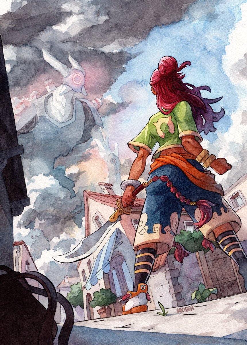 Mosqi's tweet photo. Hi I'm an illustrator and character designer for video games (and more) working with watercolors and digitally if needed.
#PortfolioDay https://t.co/4yuabCBCrH