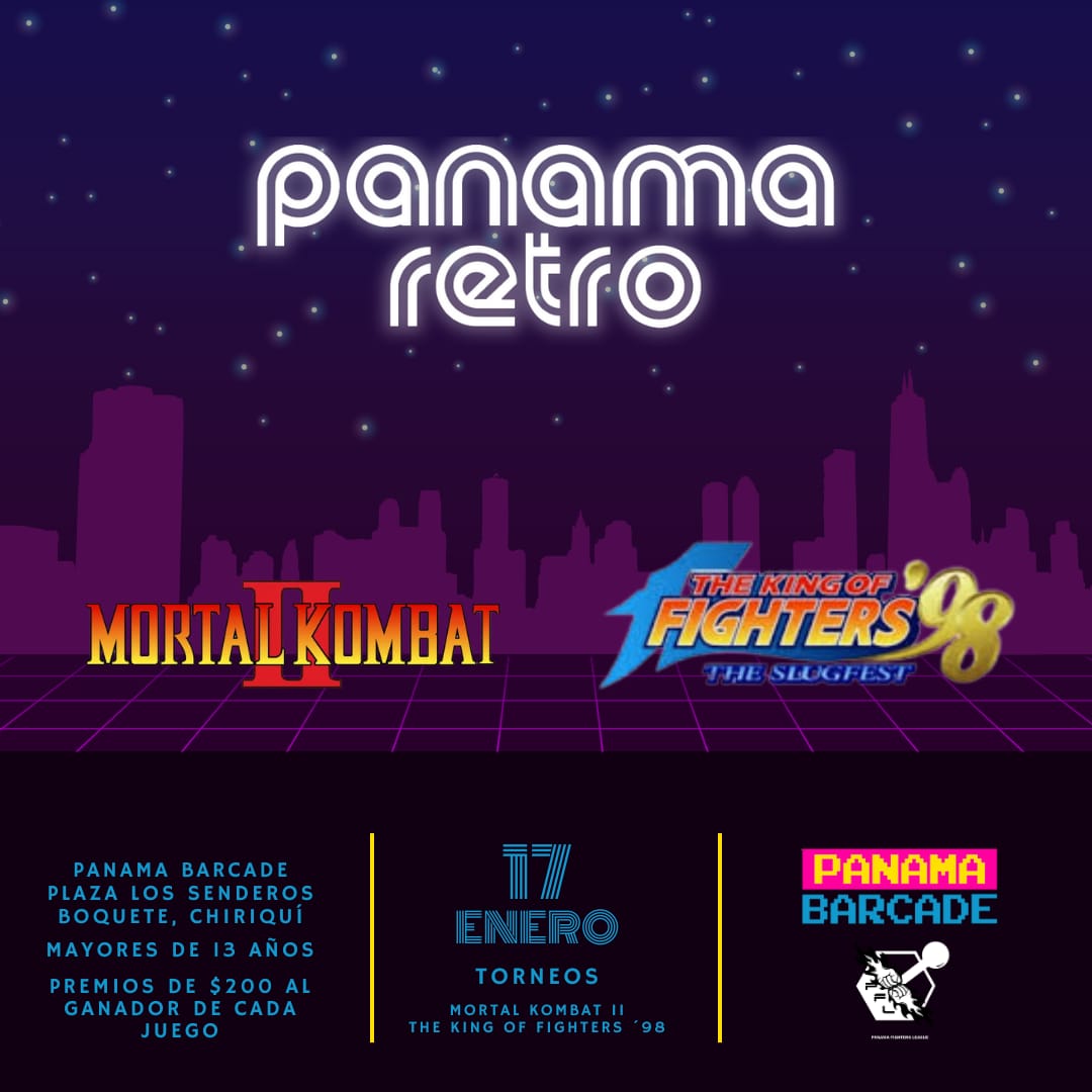 Estaré el viernes y sábado con <a href="/PanamaBarcade/">Panama Barcade 👾🍸🎮🍺</a> y <a href="/PanamaFighters/">PanamaFighters 🥊</a> para el <a href="/PanamaRetro/">Panama Retro</a> 👾
Espero verlos por ahí!
Desde las 4 hasta 12mn!
