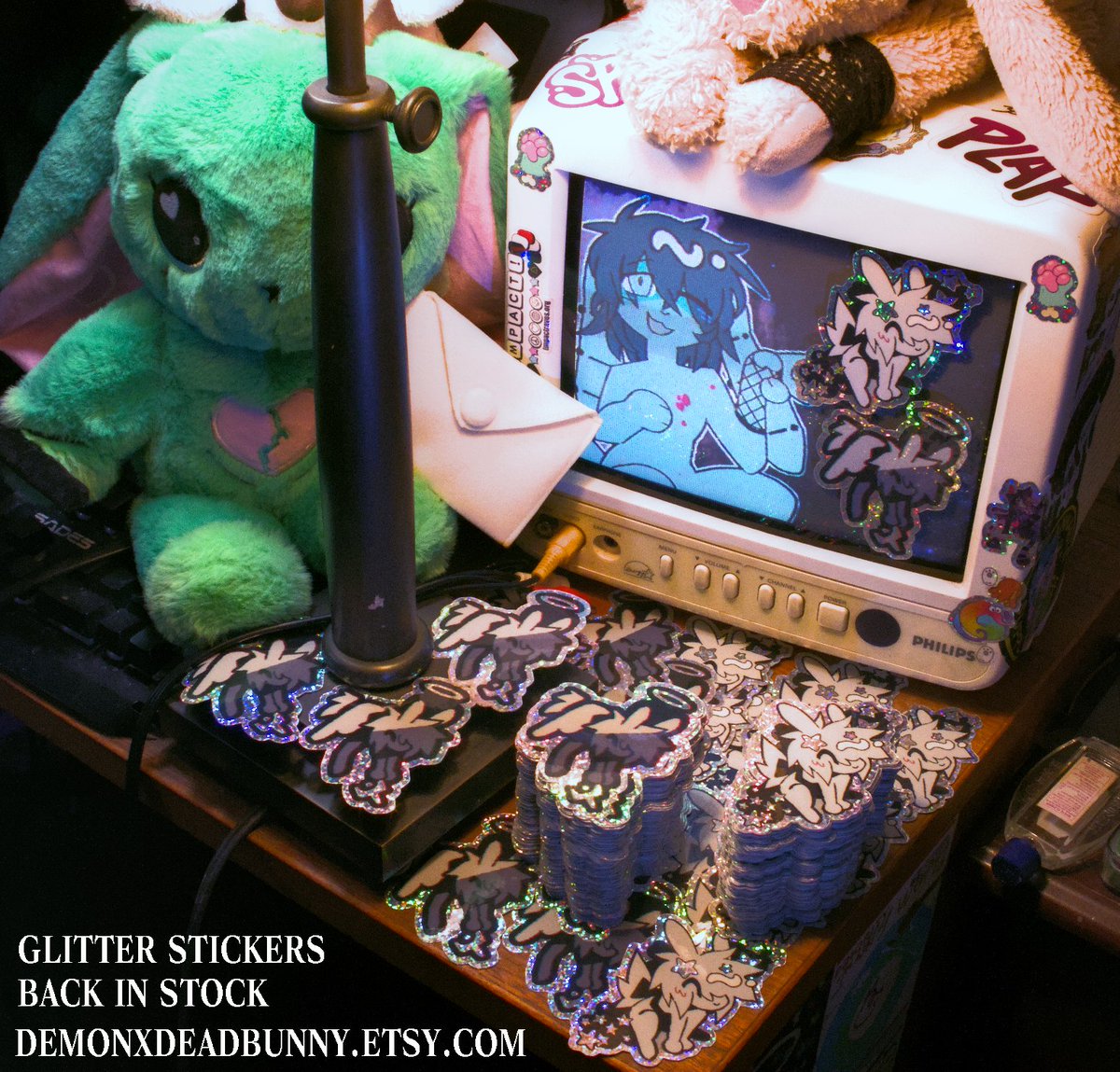 four. hundred. glitter stickers. :3