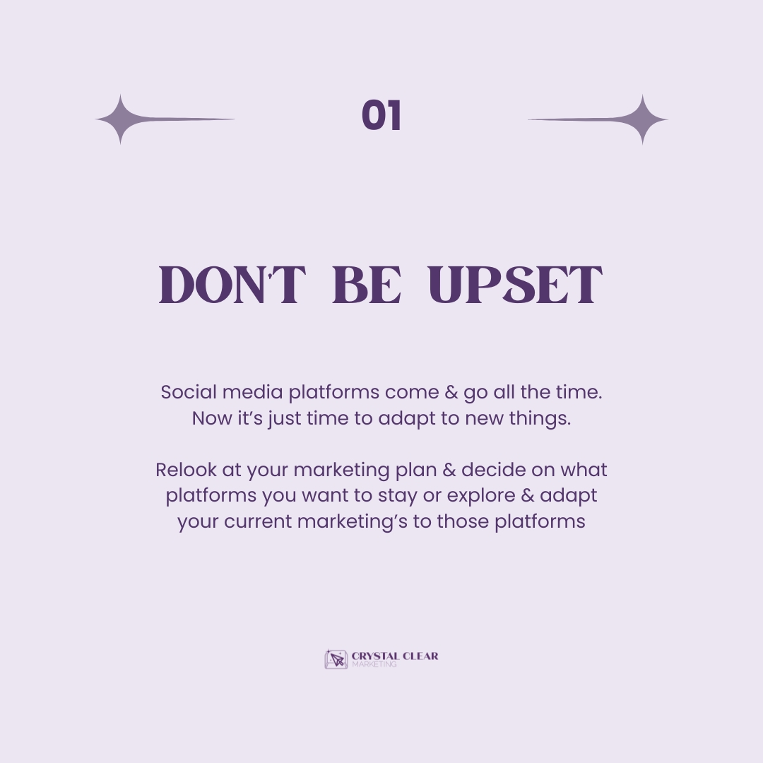 CrystalClearMkt's tweet photo. 📱 TikTok Ban? Let’s Talk Marketing Strategy.

Social media platforms come and go, but your marketing efforts should always be growing. 

✨ Revisit your strategy 
✨ Explore new platforms 
✨ Stay adaptable 

#socialmedia #digitalmarketing #tiktokban #strategy https://t.co/5ibunYhZuf