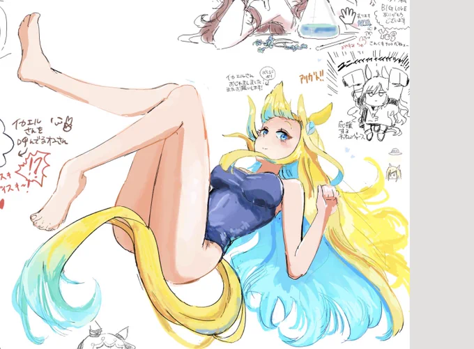 絵チャで描いた絵チなネオユニちゃん。 