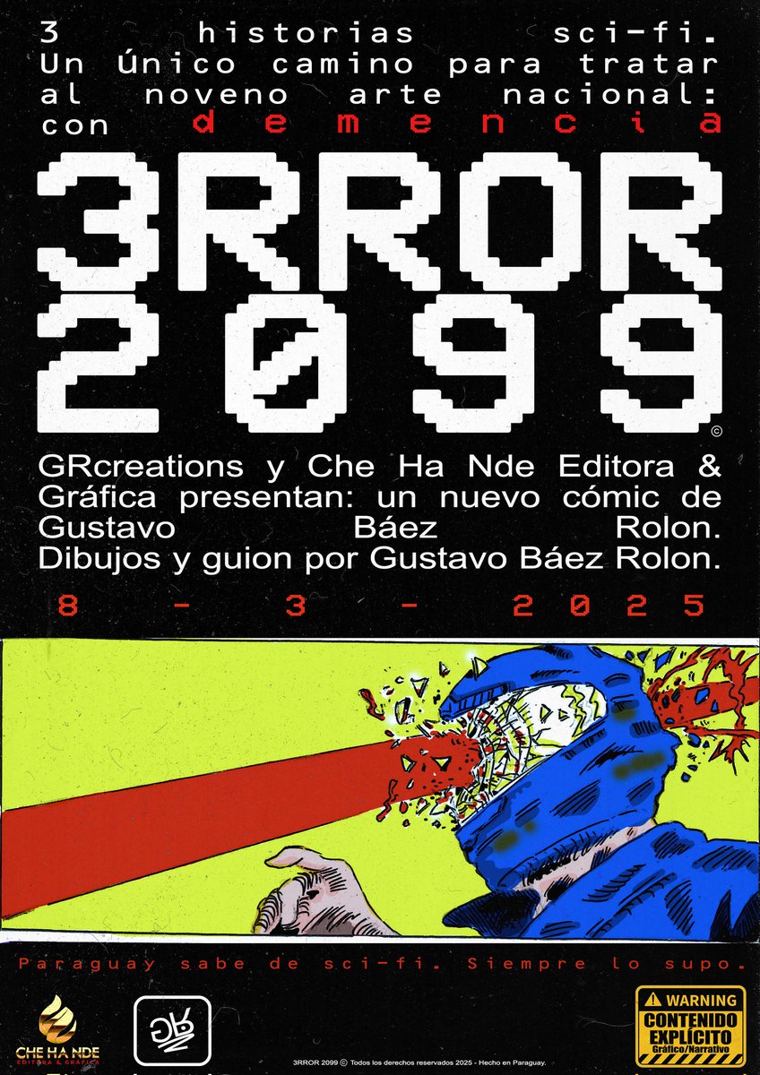 GustavoBezRolo1's tweet photo. #Hambro #comicnacional #Comics #9noarte #terere #paraguay #sythwave #hambro #comicunderground #comix #metalhurlant #heavymetal #comics #comic #Comic #Hambrovideocasero #art #3RROR2099 #scifi #leer #guion https://t.co/ImFUydELTL