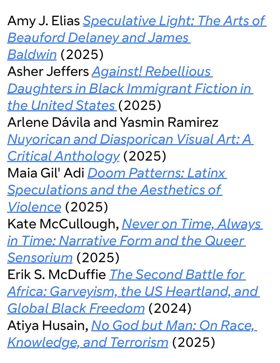 European Journal of American Culture (@ejacjournal) on Twitter photo Happy New Year! It looks like 2025 is going to be a great year for book reviews… Please see below for some wonderful new texts we have available for review 📚
Please direct any questions/expressions of interest to Reviews Editor <a href="/DrHStilley/">Harriet Stilley Kelly</a>. Happy New Year! It looks like 2025 is going to be a great year for book reviews… Please see below for some wonderful new texts we have available for review 📚
Please direct any questions/expressions of interest to Reviews Editor <a href="/DrHStilley/">Harriet Stilley Kelly</a>.