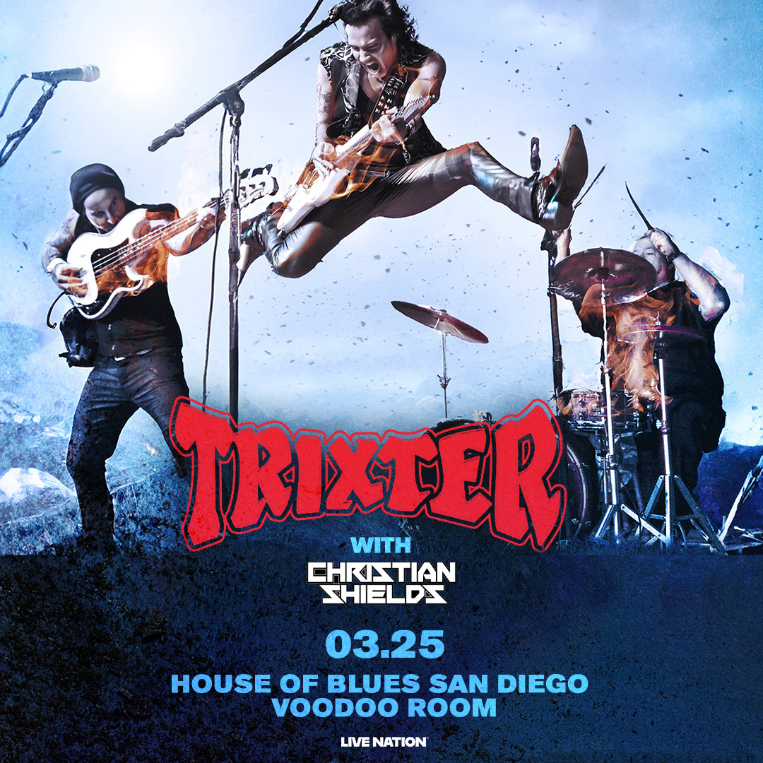 HOBSanDiego's tweet photo. JUST ADDED!
Trixter will be playing the Voodoo Room on 3/25 with special guest Christian Shields! Presale begins 1/15 @ 10AM w/ code: OCTAVE. General sale begins 1/17 @ 10AM. To purchase or get more info click: https://t.co/2JYJHyHtJT
@trixterrocks @cshieldslive https://t.co/mNidW6z8My
