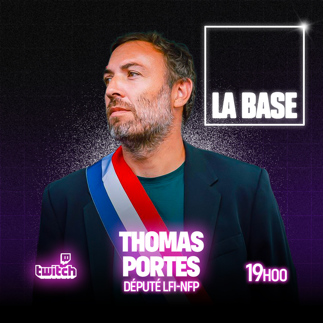 FranceInsoumise's tweet image. 🟣 À 19 heures, retrouvez @Portes_Thomas dans #LaBase sur la chaîne Twitch de la France insoumise !

✅ En direct sur Twitch : twitch.tv/la_france_inso…