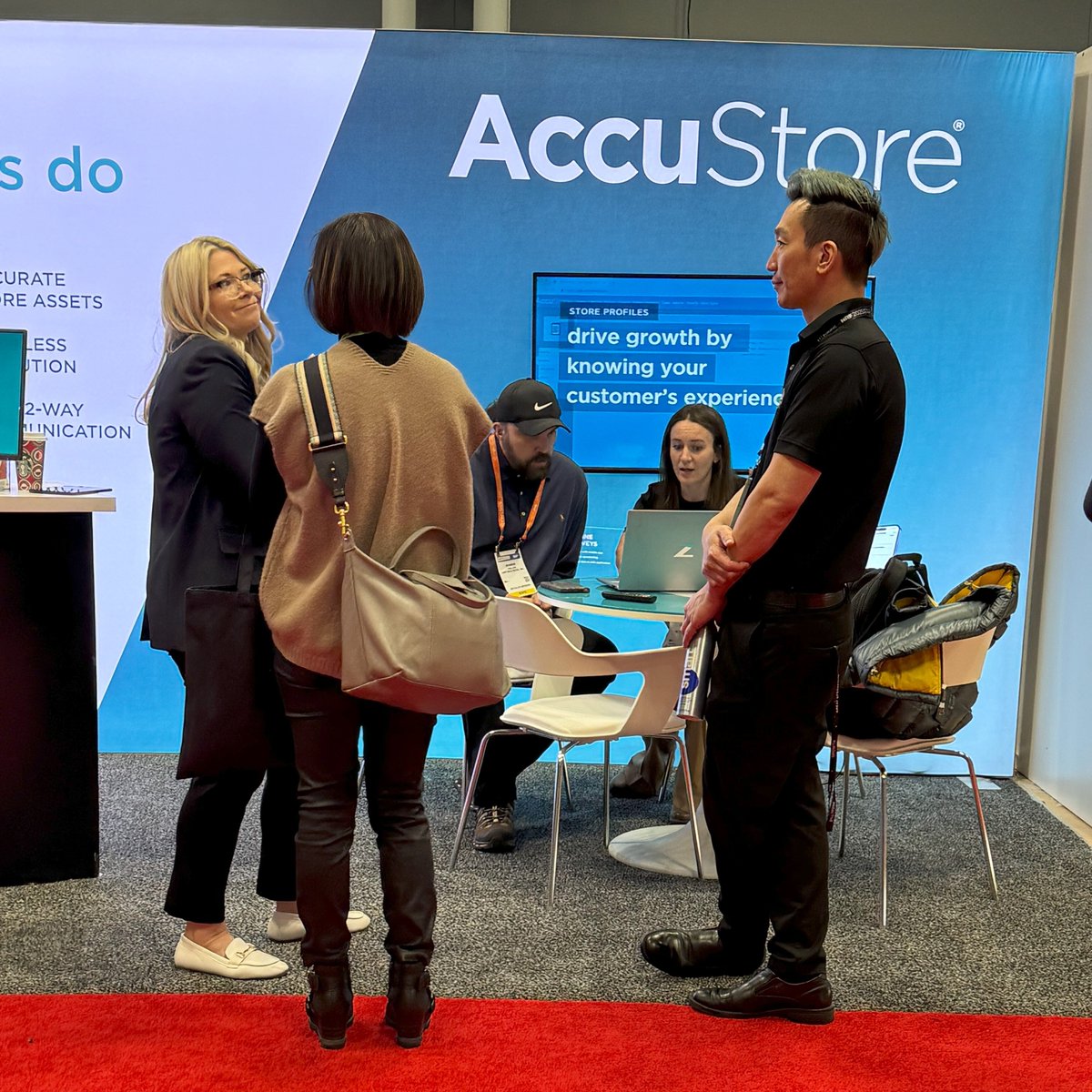 retailbetter's tweet photo. NRF 2025 is wrapping up soon, so don't miss your chance to swing by @AccuStore booth #3565! Autumn and Becca are eager to assist you with in-store promotions and reveal how understanding your customers' experiences can fuel your growth. #NRFBigShow #storeprofiles https://t.co/JfVwMelmH2
