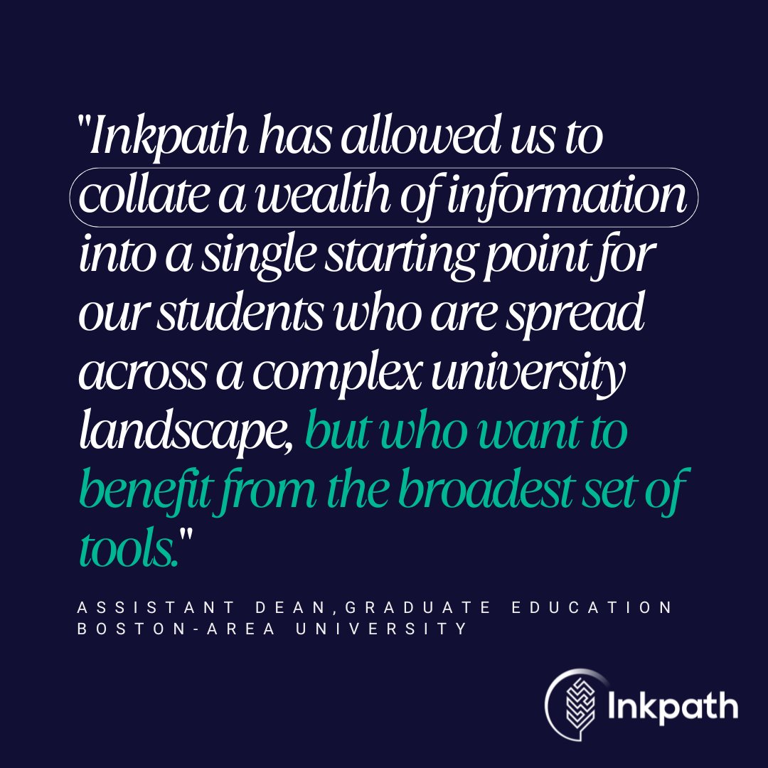 "Inkpath has allowed us to collate a wealth of information into a single starting point for our students who are spread across a complex university landscape, but who want to benefit from the broadest set of tools." inkpath.co.uk/news-article/c…
#professionaldevelopment #careerGPS #CPD