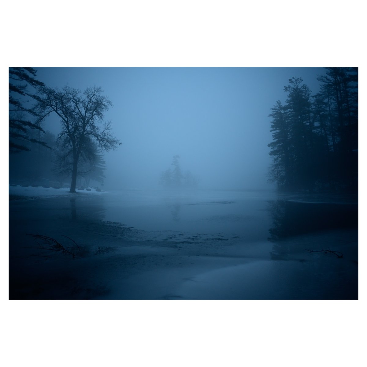 The blue hour, Lake Luzerne, NY.