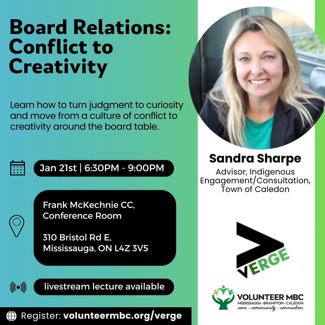 The Verge Learning Series is back! Join us if you want to explore diverse ideas and move from a culture of conflict to creativity. Members get 25% off with the promo code in their email.  
Link-  canadahelps.org/en/charities/v…