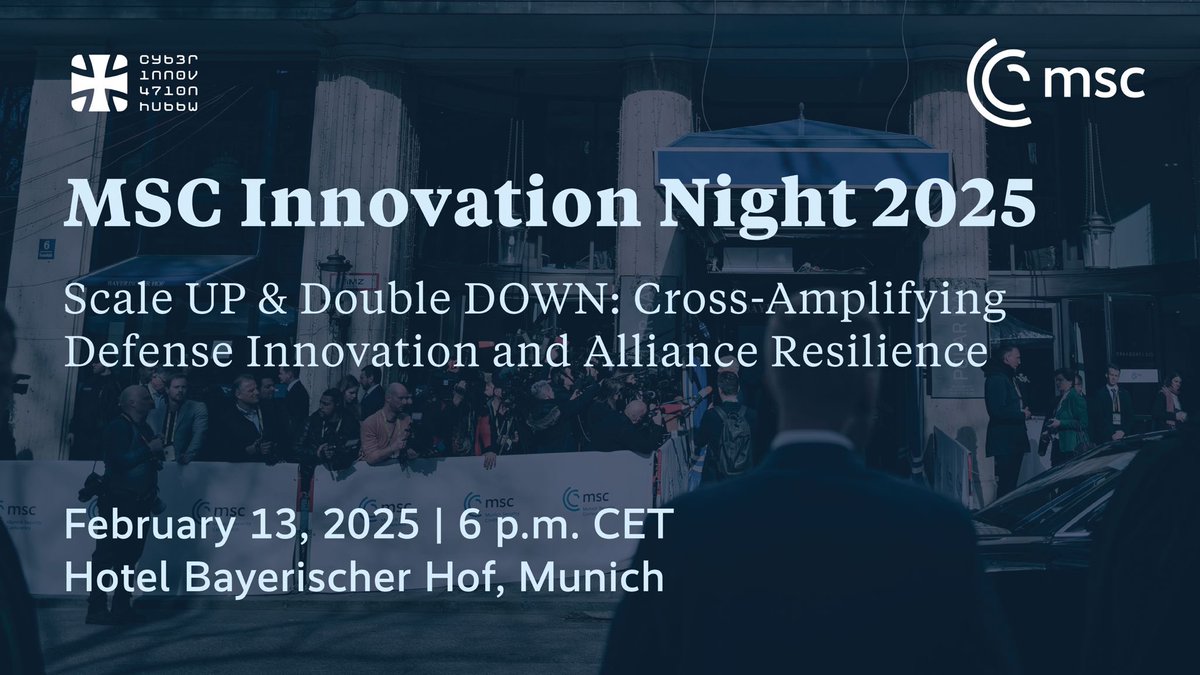 Sven Weizenegger (@svenweizenegger) on Twitter photo Wir müssen wehrhaft werden & unsere #Resilienz strategisch stärken. Hybride Angriffe der letzten Jahre zeigen klare Schwächen auf. Bei unserer #MSCInnovationNight 2025 mit der <a href="/MunSecConf/">Munich Security Conference</a>, diskutieren wir wie #DefenseTech-Startups unsere Verteidigungsfähigkeit steigern können. Wir müssen wehrhaft werden & unsere #Resilienz strategisch stärken. Hybride Angriffe der letzten Jahre zeigen klare Schwächen auf. Bei unserer #MSCInnovationNight 2025 mit der <a href="/MunSecConf/">Munich Security Conference</a>, diskutieren wir wie #DefenseTech-Startups unsere Verteidigungsfähigkeit steigern können.