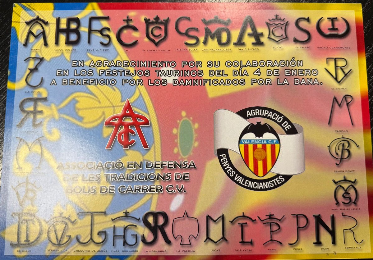 L’Agrupació de penyes colaboró a principios de año en la plaza de toros de Castellón con su Senyera gigante para actos de recaudación para los damnificados de la Dana, siempre un placer poder ayudar a los más necesitados.