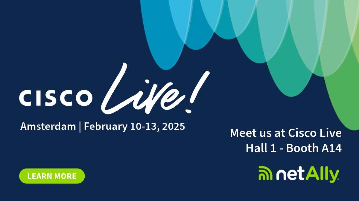 NetAlly's tweet photo. Join us at #CiscoLiveEMEA! Stop by Booth A14 and get your hands on one of our network or cybersecurity testers. https://t.co/Vgc7ksotgK

#LinkRunner #CyberScope #NetAlly https://t.co/68R4U8mDqe