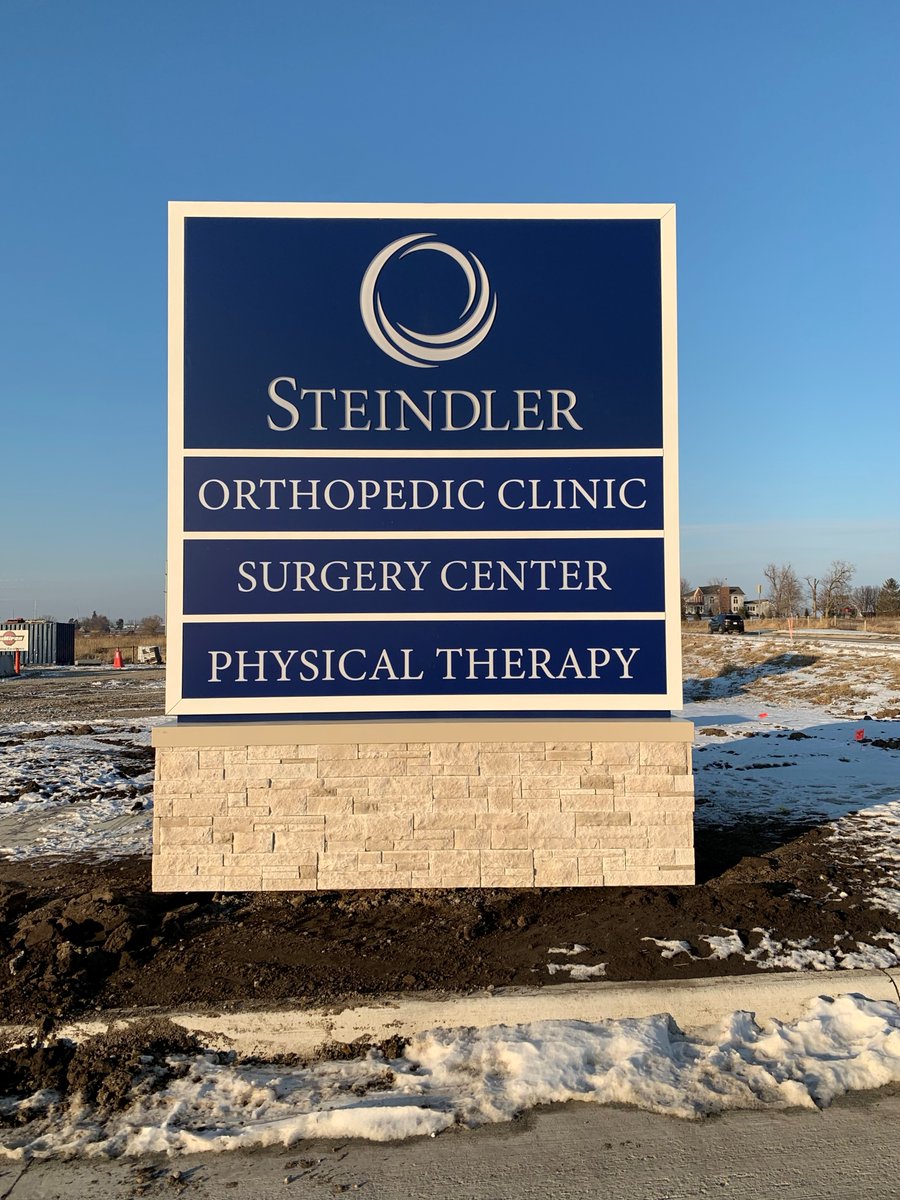 Our driveway sign and east-facing building lettering are up at our new location! We're making it loud and clear where to find us in North Liberty!