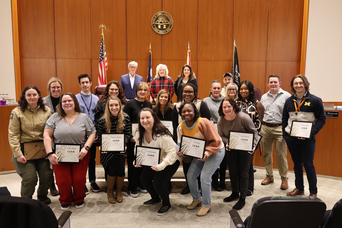 Today, we honored the 2024 graduates of Lucas County's L.E.A.D Program.
The L.E.A.D Program (Leaders Emerging And Developing) began in 2002 with the intention of identifying and developing informal leaders from the "middle of the pack" within County departments.