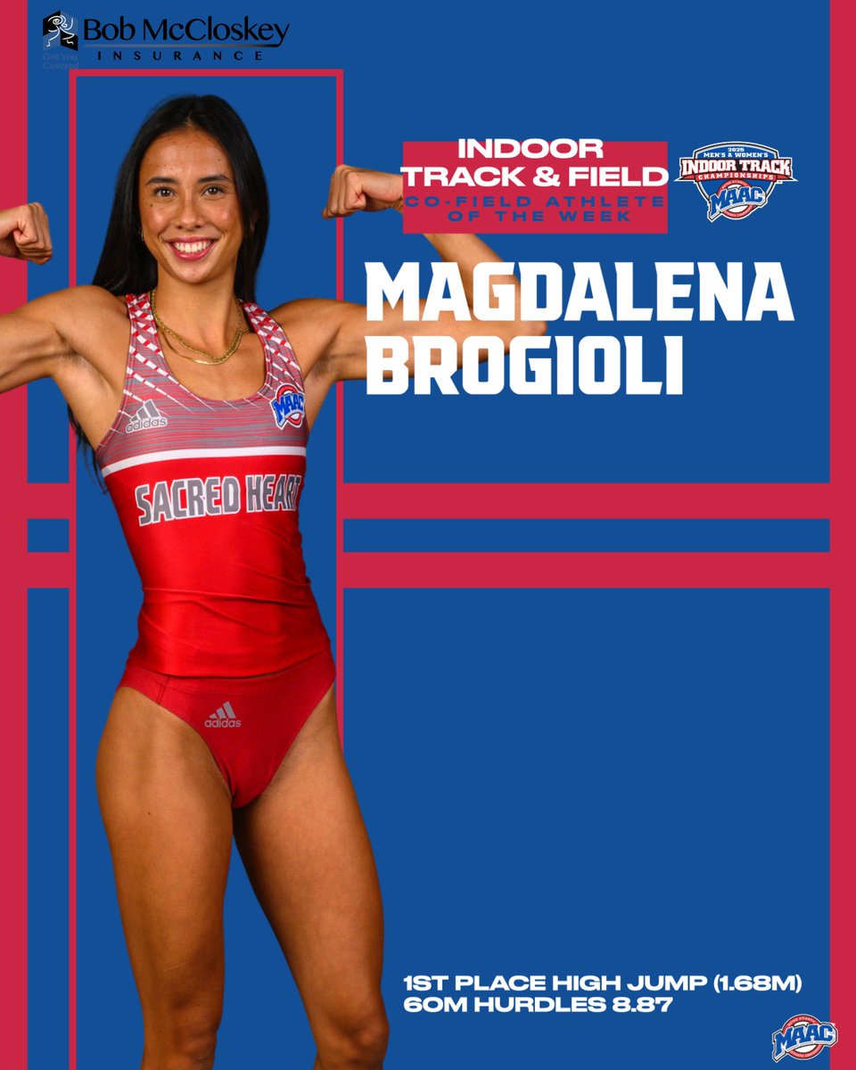 #MAACSports (@maacsports) on Twitter photo Congratulations to this week's Bob McCloskey Insurance Indoor Track and Field weekly award winners!
Women’s Co- Field Athletes OTW: Gabby Vetre <a href="/RiderXCTF/">Rider Track & Field/Cross Country</a> & Magdalena Brogioli <a href="/shu_tfxc/">Sacred Heart Track & Field/XC</a>
Women’s Track Athlete OTW: Alyssa Romagnoli <a href="/QU_TFXC/">Quinnipiac Track/XC</a>
📰 : bit.ly/3DNTE3h Congratulations to this week's Bob McCloskey Insurance Indoor Track and Field weekly award winners!
Women’s Co- Field Athletes OTW: Gabby Vetre <a href="/RiderXCTF/">Rider Track & Field/Cross Country</a> & Magdalena Brogioli <a href="/shu_tfxc/">Sacred Heart Track & Field/XC</a>
Women’s Track Athlete OTW: Alyssa Romagnoli <a href="/QU_TFXC/">Quinnipiac Track/XC</a>
📰 : bit.ly/3DNTE3h