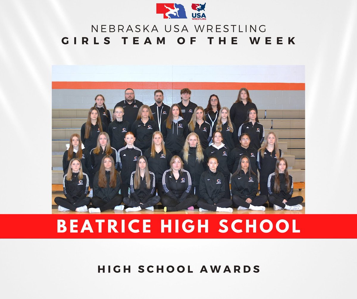 Your NEUSAW Girls Team of the week is Beatrice High School! Beatrice won their home invitational scoring 256 team points with 4 individual champions: Ivy Pohlmann, Morgan Maschmann, Mary Ellen Zapata, &amp; Shaylee Calloway. Congratulations Ladies!