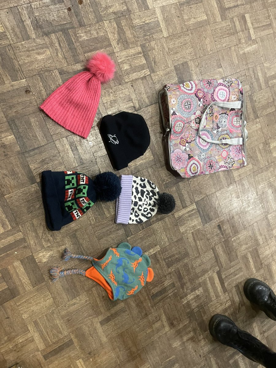 Today’s lost hats! Please send children to the dinner hall to collect.