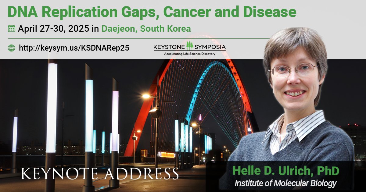 Keystone Symposia (@keystonesymp) on Twitter photo Join Dr. Helle D. Ulrich & experts this April to explore DNA replication errors, breaks, repair, and cancer! Submit abstracts and scholarships by Jan. 28 (11:59pm MST)! hubs.la/Q032vtpl0 #KSDNARep25 #DNA #DNAreplication #DNAreplicationgaps #cancer <a href="/CantorLab/">Sharon B. Cantor</a> <a href="/CicciaAlberto/">Alberto Ciccia</a> Join Dr. Helle D. Ulrich & experts this April to explore DNA replication errors, breaks, repair, and cancer! Submit abstracts and scholarships by Jan. 28 (11:59pm MST)! hubs.la/Q032vtpl0 #KSDNARep25 #DNA #DNAreplication #DNAreplicationgaps #cancer <a href="/CantorLab/">Sharon B. Cantor</a> <a href="/CicciaAlberto/">Alberto Ciccia</a>