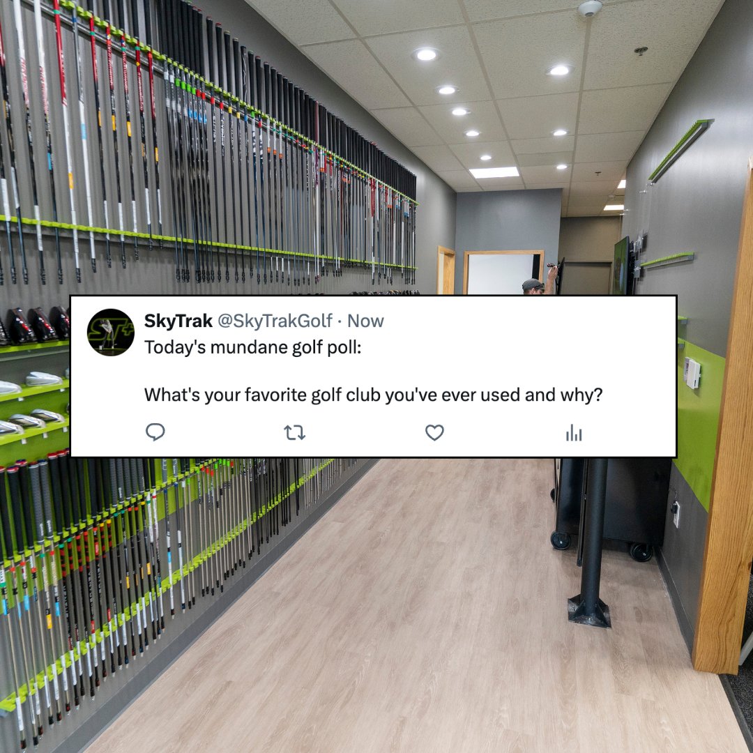 SkyTrakGolf's tweet photo. Today's mundane golf poll: What's your favorite golf club you've ever used and why?
#Golf #GolfPoll #GolfFacts https://t.co/ISRD2wXo5Q