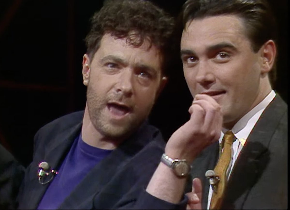 BraxM's tweet image. I loved the days when Sessions and Slattery held court on Whose Line Is It Anyway? They were phenomenal. Hope they&apos;re riffing off each other in Improv Heaven. RIP #TonySlattery