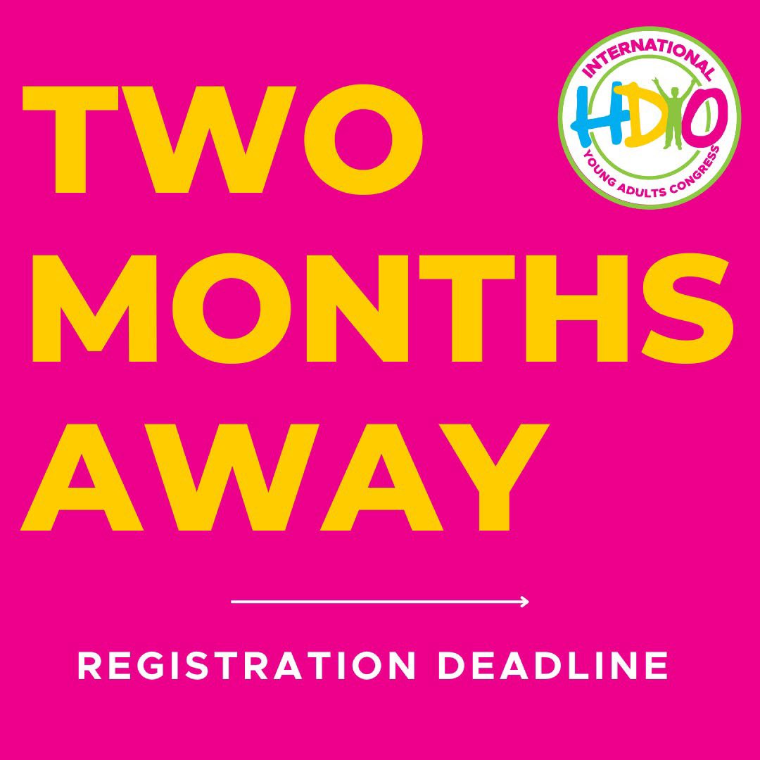 HDYOFeed's tweet photo. Registration deadline for HDYO Congress!
The HDYO International Young Adult Congress is just 2 months around the corner! Don't forget, registration for this event ends on March 1. Sign up at https://t.co/TbTMBMbiQa.
#hdyo #hdyocongress #letstalkabouthd #hope @EHDN_News https://t.co/7Z2n27qQcT