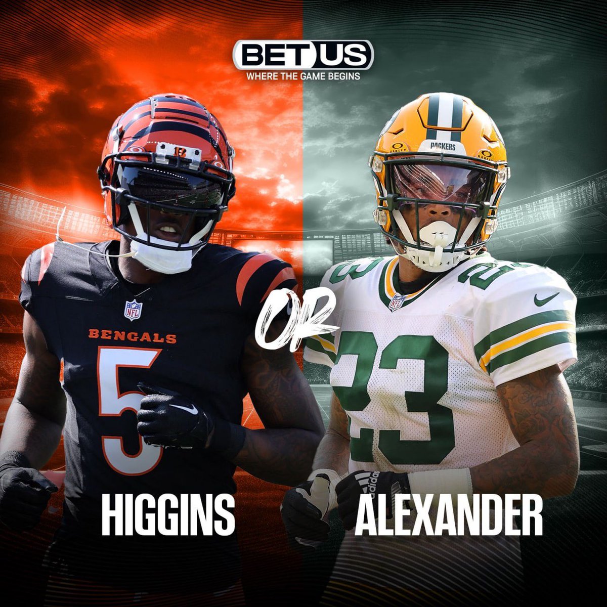 NFL_Talk_Sports's tweet photo. Packers fans, which player would you rather have if both were healthy?

🔁 WR Tee Higgins
❤️ CB Jaire Alexander https://t.co/bBeXWCWkps