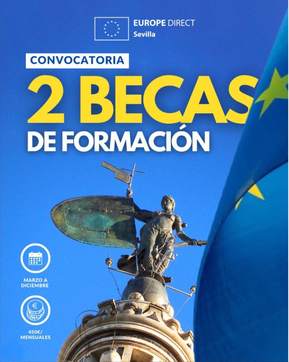 🇪🇺 <a href="/cdesevilla/">CDE Sevilla 🇪🇺</a> y <a href="/EuropeDirectUS/">Europe Direct Sevilla</a>  abren sus convocatorias de #Becas de formación sobre la Unión Europea ‼️

1⃣CDE: cde.us.es/2025/01/08/bec…

2⃣Europe Direct: europedirectsevilla.us.es/2025/01/09/2-b…

🗓️Solicitudes: hasta el 23 de enero