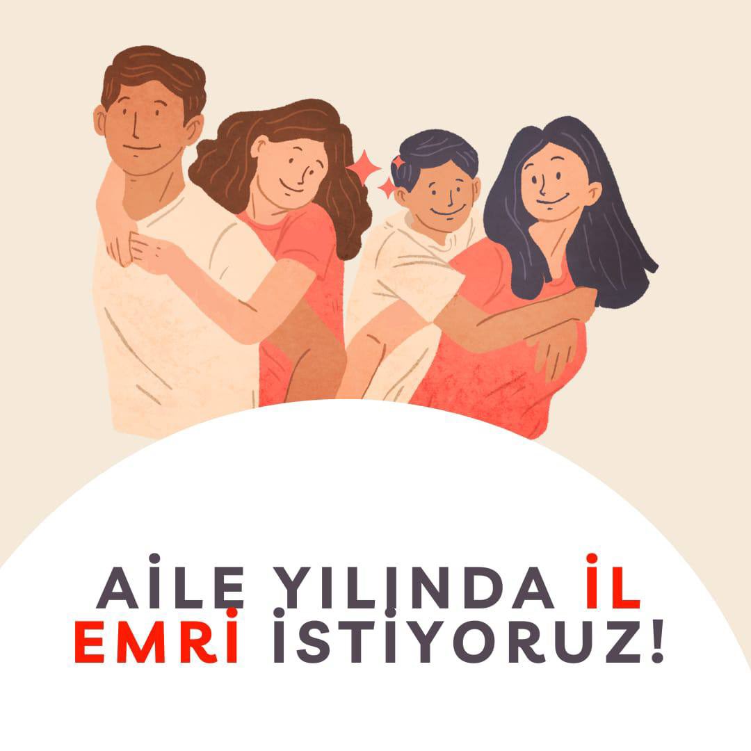Yüzlerce kilometre uzakta görev yapan eşler için tek çözüm il emri! Aileleri ayırmayın, çözüm bekliyoruz. Anayasal hakkımızı kullanmak için 3 yıl bekledik daha fazla beklemeyelim. 
#AileYılınaİlEmriYakışır
<a href="/RTErdogan/">Recep Tayyip Erdoğan</a> 
<a href="/Yusuf__Tekin/">Yusuf Tekin</a> 
<a href="/_aliyalcin_/">Ali YALÇIN</a> 
<a href="/TalipGeylan06/">Talip Geylan</a> 
<a href="/kademozbay_/">Kadem Özbay</a>