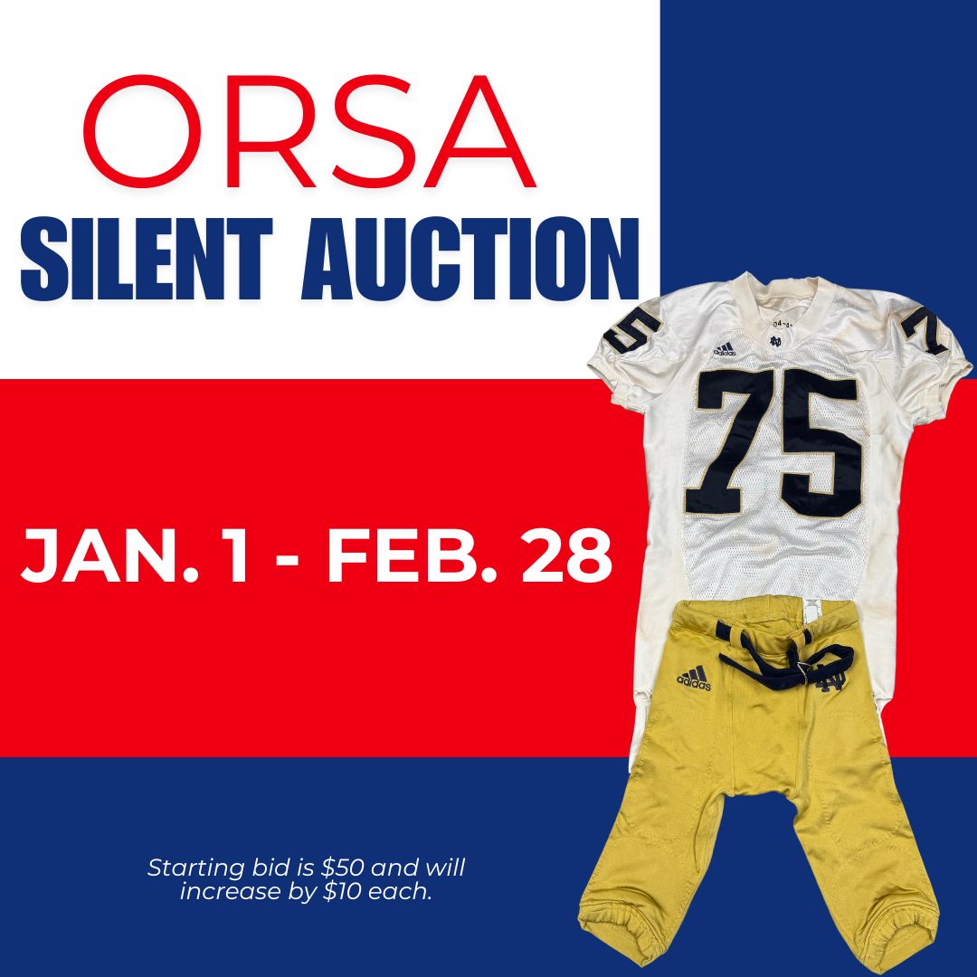 Don't miss your chance to win a game-worn Notre Dame jersey and pants! Click the link in our bio  for more information &amp; bidding. #ORSA #NIRSA #CampusRecreation