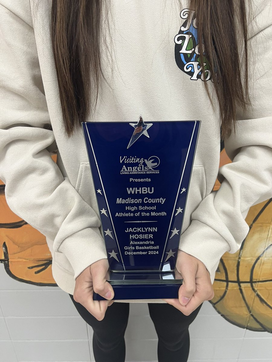 Oldies 101 WHBU (@whbu) on Twitter photo Every month we team up with our partners at <a href="/Visit_AngelsECI/">Visiting Angels</a> to recognize one male and one female standout athlete with our Athlete of the Month Awards.
Today, our December athletes got their hardware!
Damien King from <a href="/ahsindians/">Anderson Indians</a> Basketball and Jacklynn Hosier from <a href="/AlexGBB/">Alexandria HS Girls Basketball</a>! Every month we team up with our partners at <a href="/Visit_AngelsECI/">Visiting Angels</a> to recognize one male and one female standout athlete with our Athlete of the Month Awards.
Today, our December athletes got their hardware!
Damien King from <a href="/ahsindians/">Anderson Indians</a> Basketball and Jacklynn Hosier from <a href="/AlexGBB/">Alexandria HS Girls Basketball</a>!