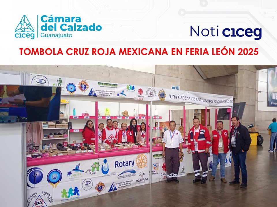 cicegGTO's tweet photo. ✨👞 En diciembre, afiliados de #CICEG donaron calzado a la @CruzRoja_MX Roja a través de nuestro programa #Calzayuda. Estos apoyos están presentes en la @FeriaDeLeon 2025 para recaudar fondos que salven vidas en rescates y emergencias.
👏 ¡Gracias a nuestros socios por ser parte de esta gran cadena de ayuda!
#CICEG